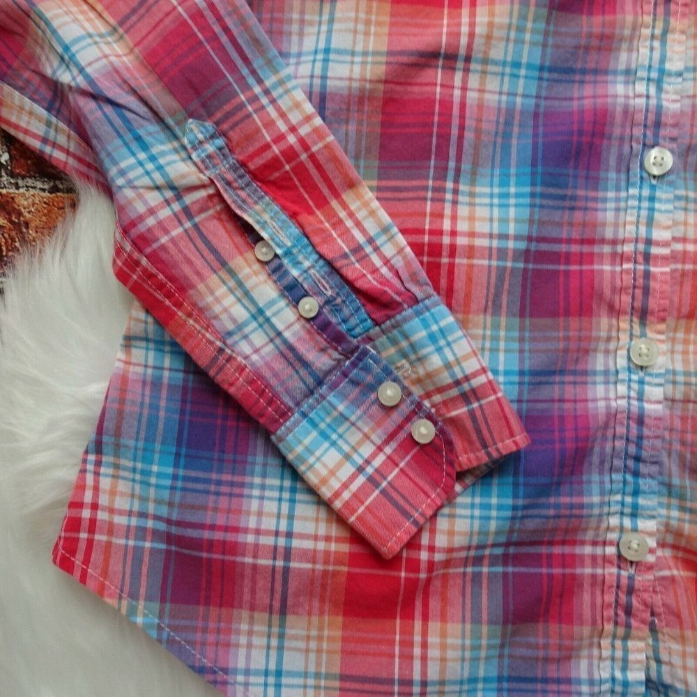 ๐ฐ3/$25 American Eagle Outfitters Button Down Shirt Top LS Plaid Western 4 - Picture 6 of 12